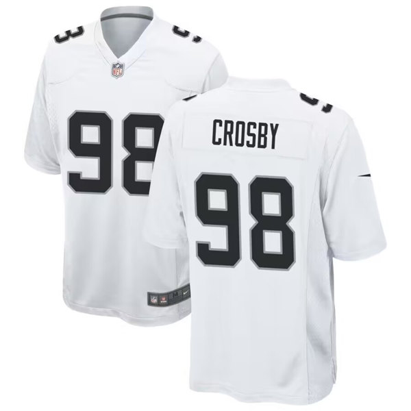 Toddlers Las Vegas Raiders #98 Maxx Crosby White Stitched Game Jersey
